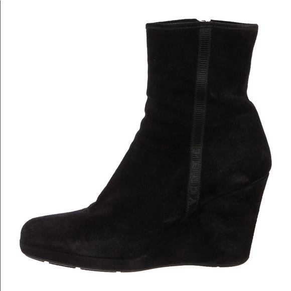 Prada Shoes - Prada Suede Wedge Boots